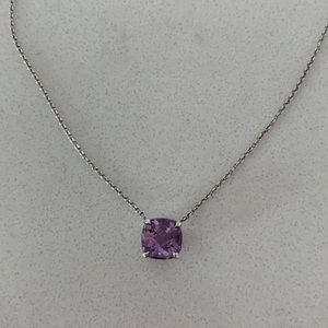 Tiffany & Co. Sparklers Purple Amethyst Pendant
Necklace - Sterling Silver.